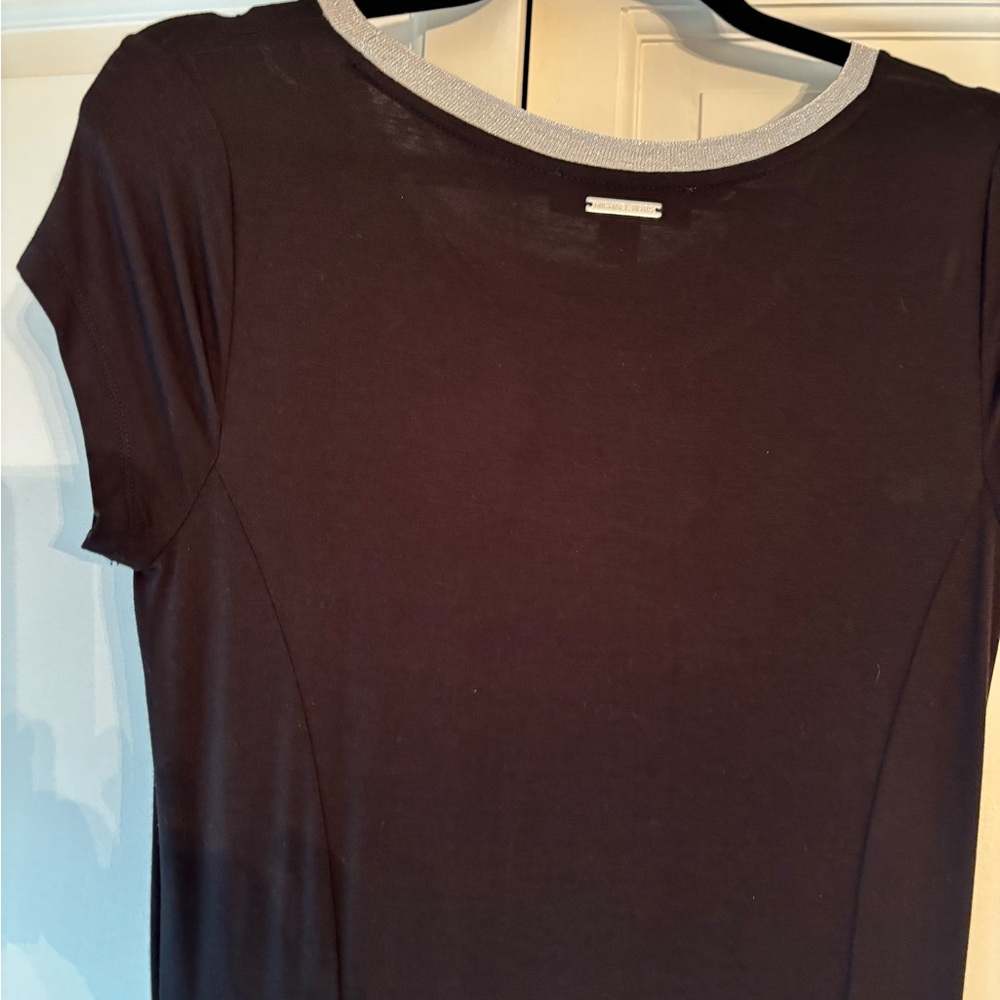 Michael Kors Black Casual Sheath Dress with Peter Pan Collar - Picture 3 of 8